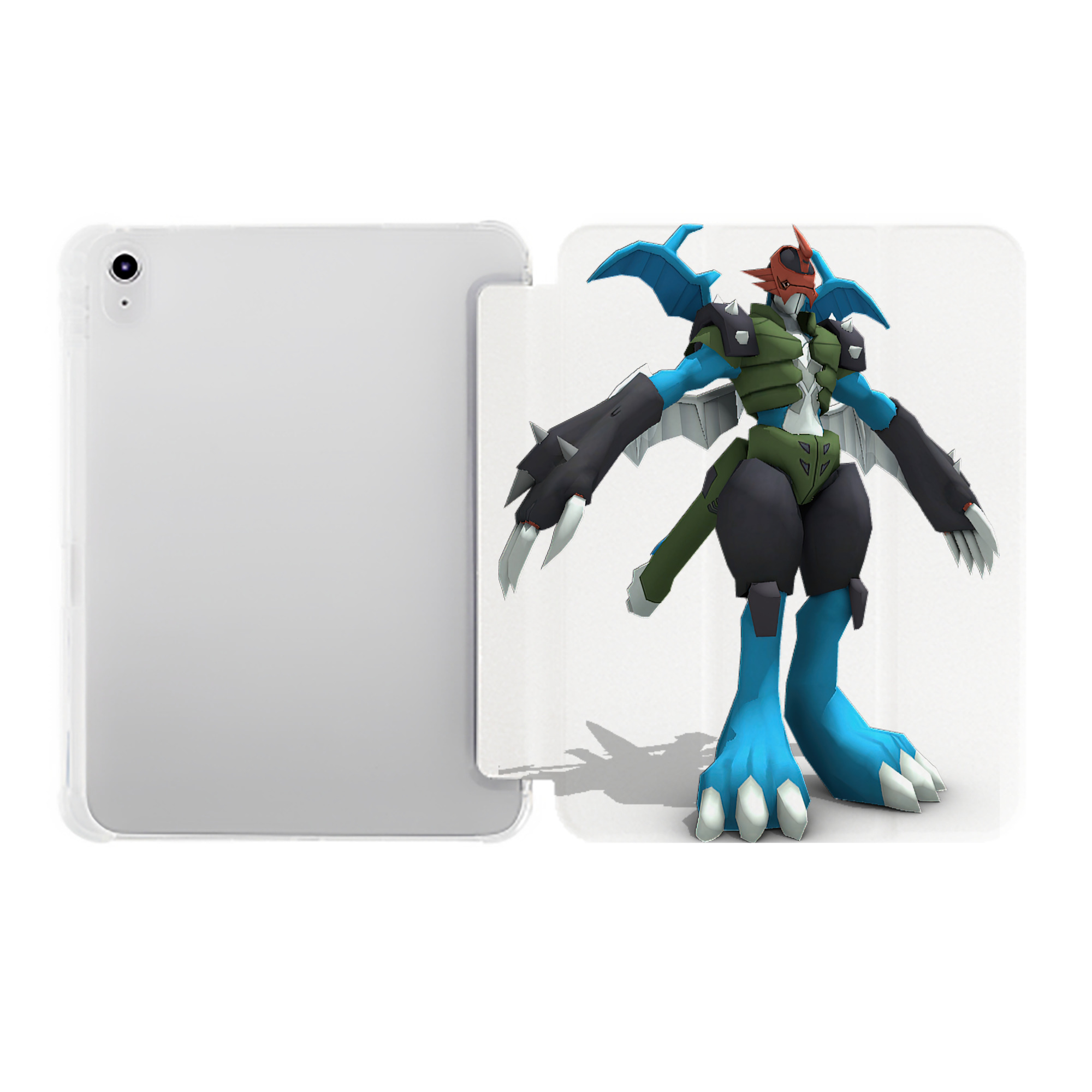 （画像用） Digimon デジタルモンスター/デジモン IPad ケース ペン収納付き 三つ折りスタンド PUレザー×シリコン 対応機種9.5/10.5/10.9インチ